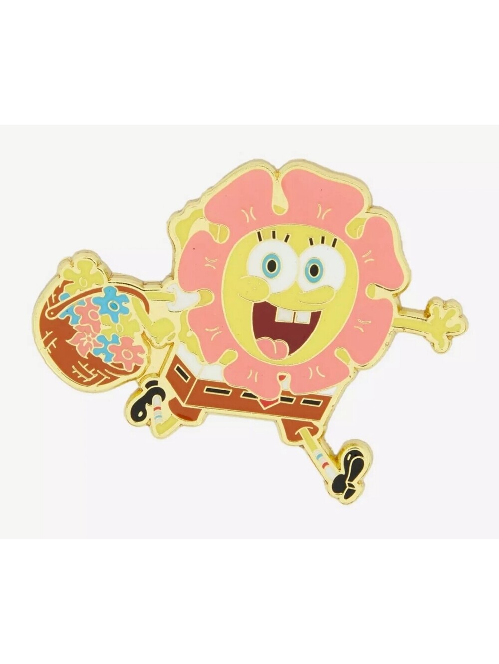 Loungefly SpongeBob SquarePants Skipping Floral Enamel Pin